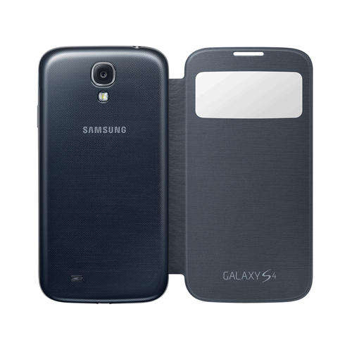 Samsung Galaxy S4 I9500 S View Flip Case BLACK **FREE POSTAGE**